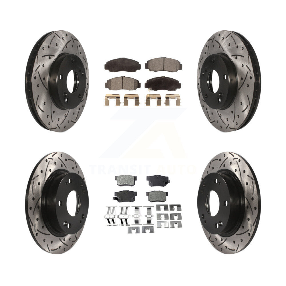Kit de plaquettes en céramique pour Rotor de frein à disque fendu, revêtement avant et arrière, pour Acura CS