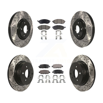 Kit de plaquettes en céramique pour Rotor de frein, fente de perçage avant et arrière, pour INFINITI G37 EX35 G35 QX5