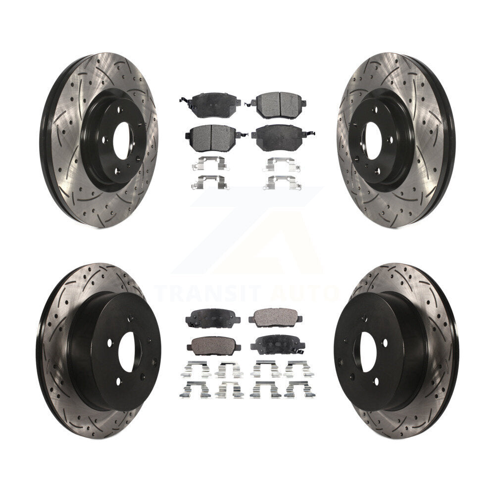 Kit de plaquettes en céramique pour Rotors de frein à disque, fente de perçage avant et arrière, pour Nissan Muran