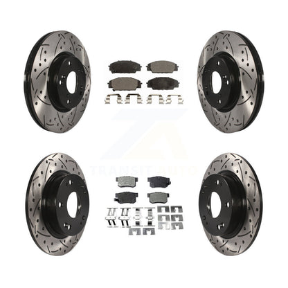 Kit de plaquettes en céramique pour Rotor de frein à disque, fente de perçage avant et arrière, pour Honda Civic Acura CS