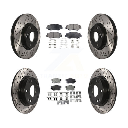 Kit de plaquettes en céramique pour Rotor de frein à disque, fente de perçage avant et arrière, pour Honda Civic Acura IL
