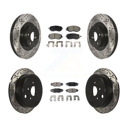 Kit de plaquettes de frein en céramique, Rotors de frein à fente avant et arrière, pour Subaru Impreza Foreste