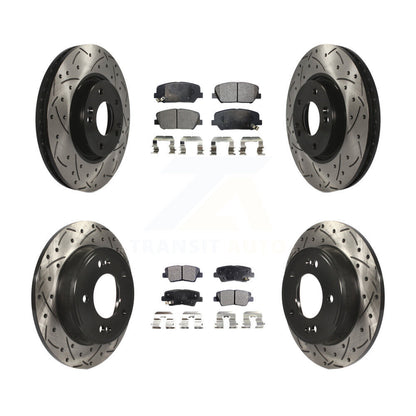 Kit de plaquettes en céramique pour Rotor de frein à disque, fente de perçage pour manteau avant et arrière, pour Hyundai Veloste