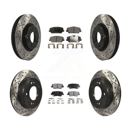 Kit de plaquettes en céramique pour Rotor de frein à disque, fente de perçage avant et arrière, pour Kia Forte Forte5 Kou