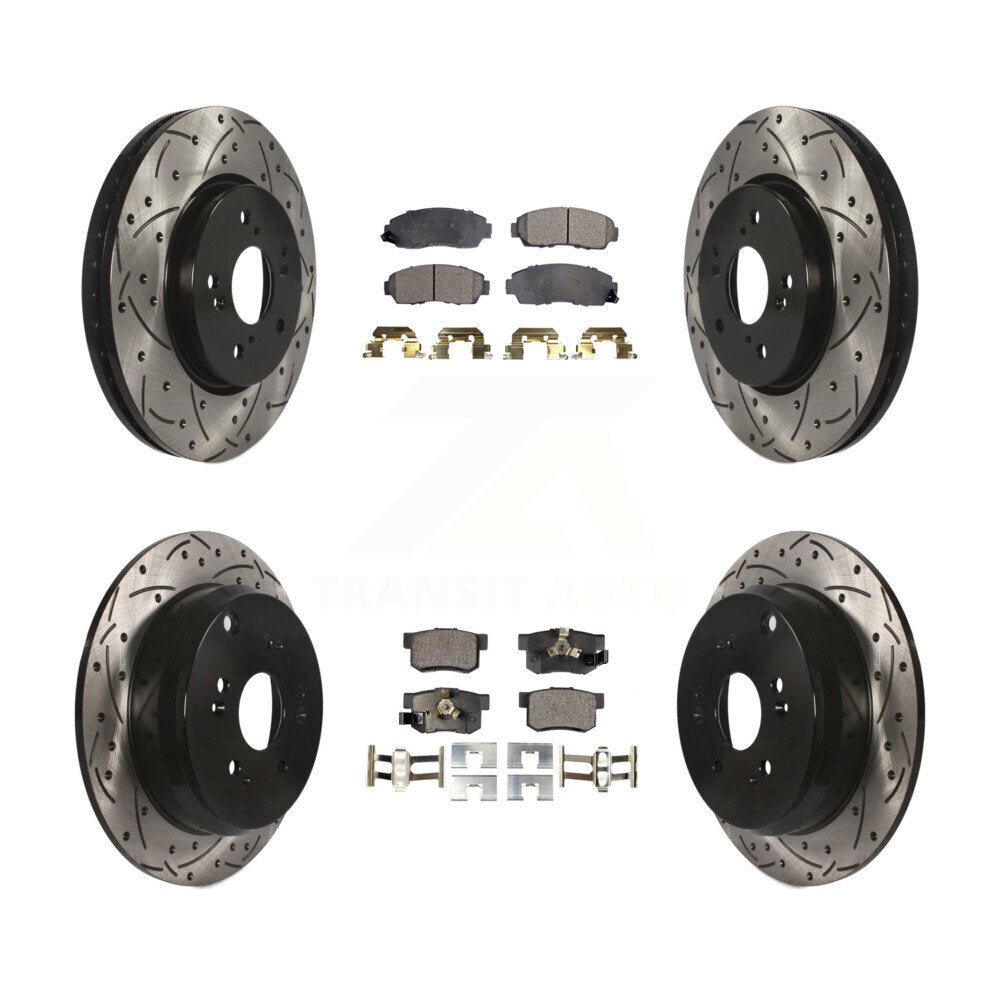 Kit de plaquettes en céramique pour Rotors de frein à disque, fente de perçage avant et arrière, pour Honda CR-V Acura RD