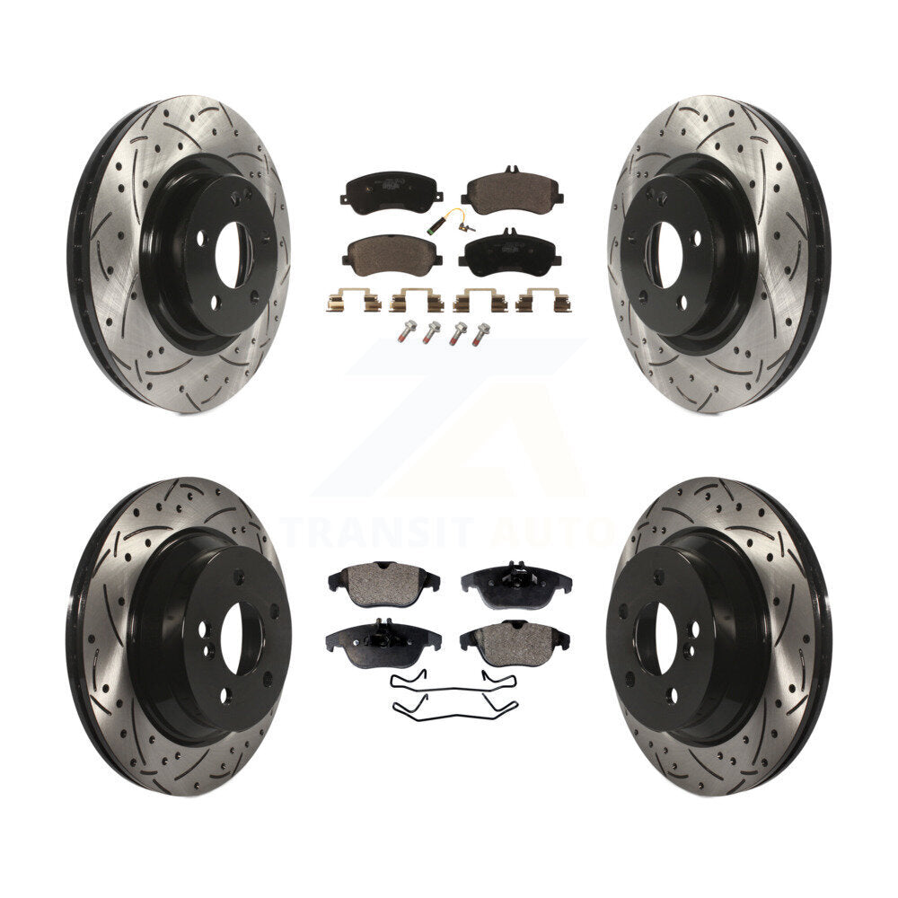 Kit de plaquettes en céramique pour rotors de frein à disque, fente de perçage avant et arrière, pour Mercedes-Benz GLK35