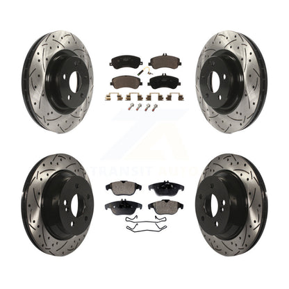 Kit de plaquettes en céramique pour rotors de frein à disque, fente de perçage avant et arrière, pour Mercedes-Benz GLK35