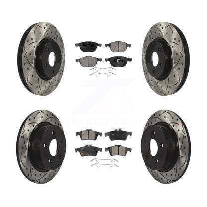 Kit de plaquettes en céramique pour Rotors de frein à disque, fente de perçage avant et arrière, pour Ford Transit Connect