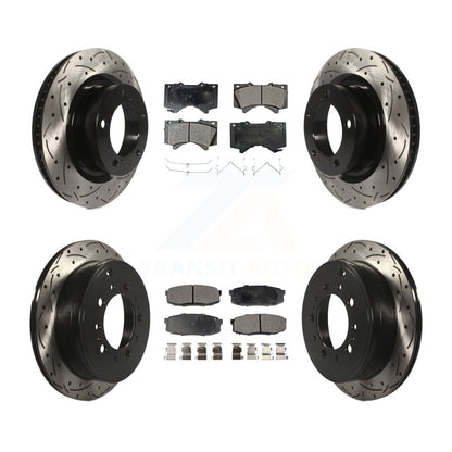 Kit de plaquettes en céramique pour Rotor de frein, fente de perçage avant et arrière, pour Toyota Tundra Sequoia Lan