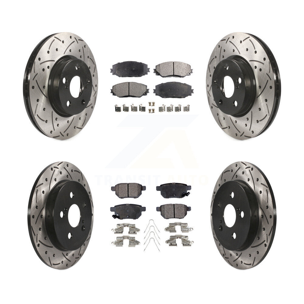 Kit de plaquettes en céramique pour Rotor de frein, fente de perçage avant et arrière, pour Toyota Corolla Matrix Vib