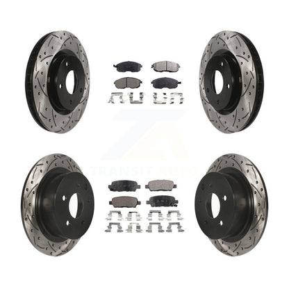 Kit de plaquettes en céramique pour Rotor de frein à fente avant et arrière, pour Nissan Sentra SE-07-12