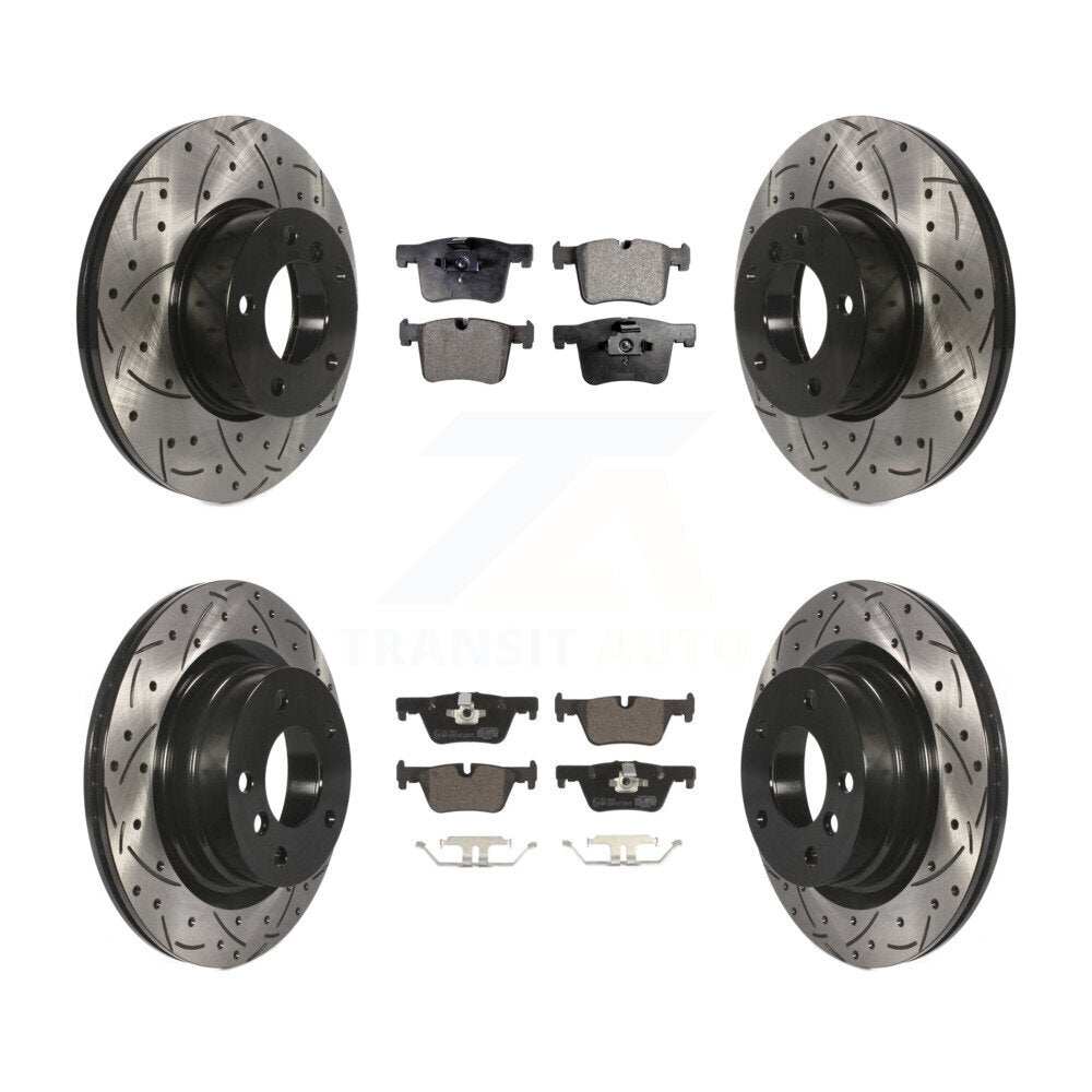 Kit de plaquettes en céramique pour rotors de frein à disque, fente de perçage avant et arrière, pour BMW 320i 328