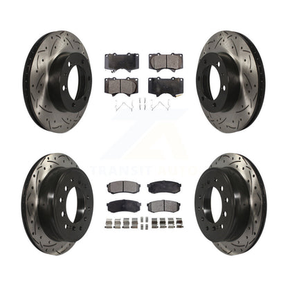 Kit de plaquettes en céramique pour rotors de frein à fente avant et arrière, pour Toyota FJ Cruise 10-14