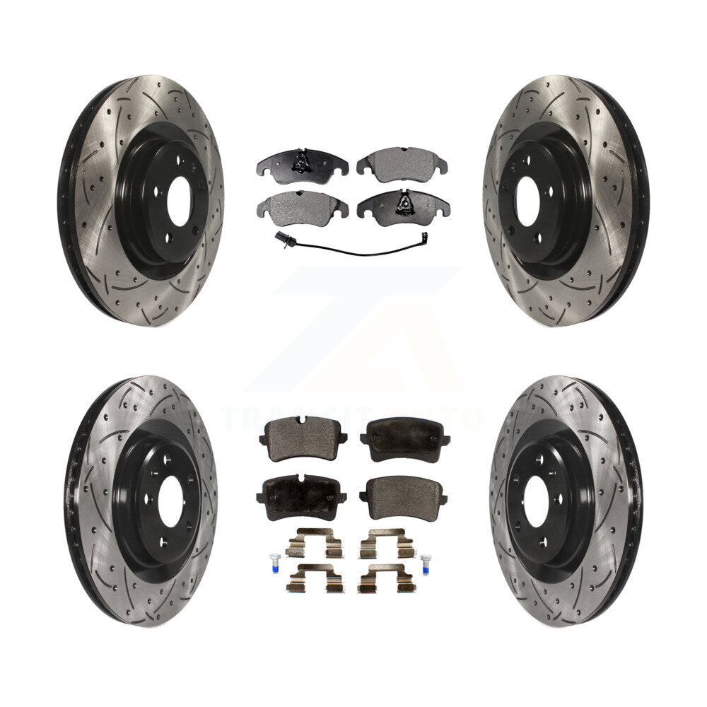 Kit de plaquettes en céramique pour Rotors de frein à disque à fente avant et arrière, pour Audi A6 Quattro A