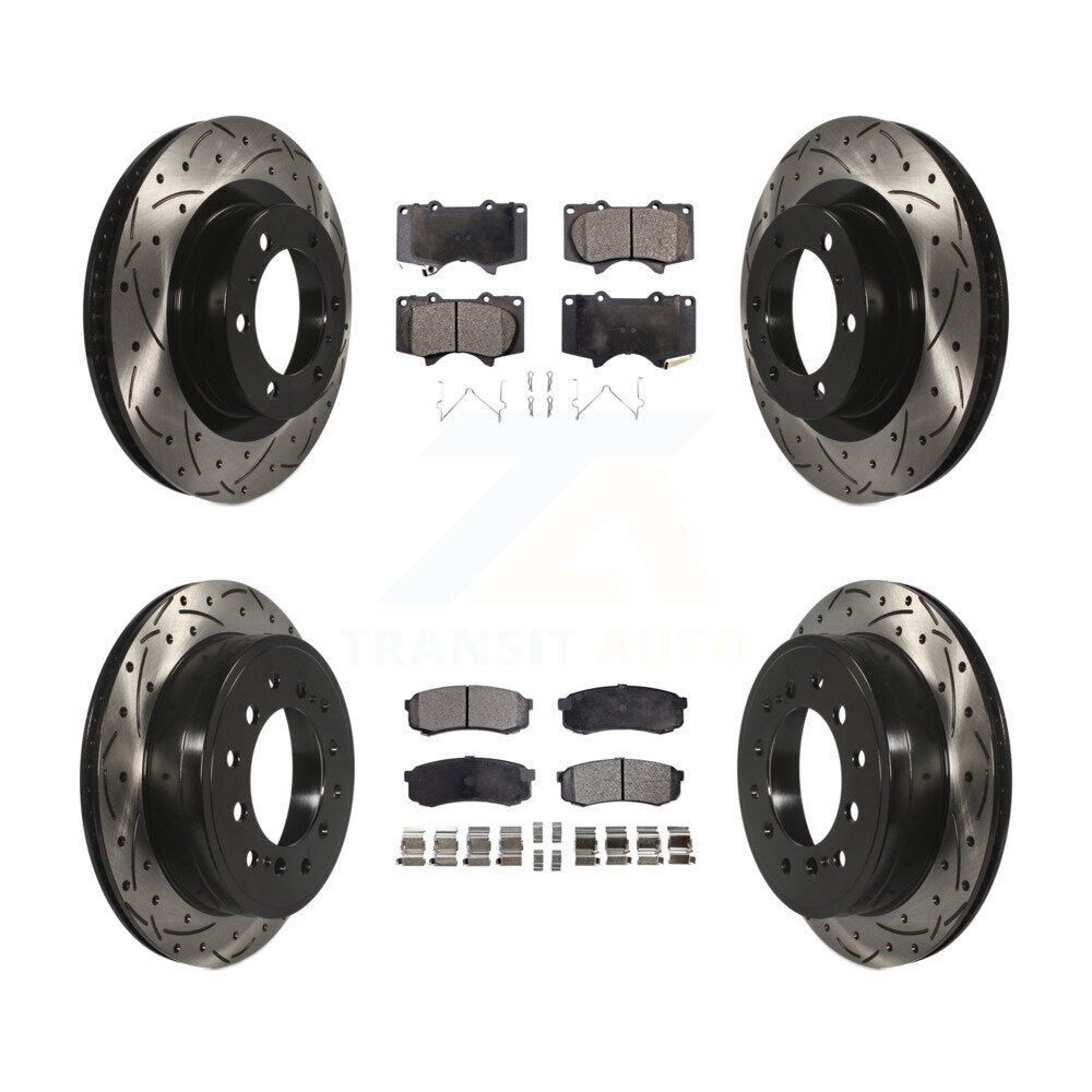 Kit de plaquettes en céramique pour Rotor de frein, fente de perçage avant et arrière, pour Toyota 4Runner Lexus GX46