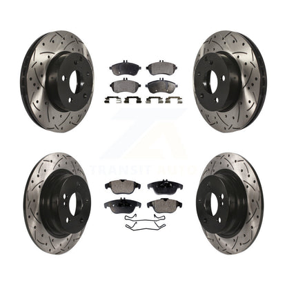 Kit de plaquettes de frein en céramique, Rotors de frein à fente avant et arrière, pour Mercedes-Benz C250 C23