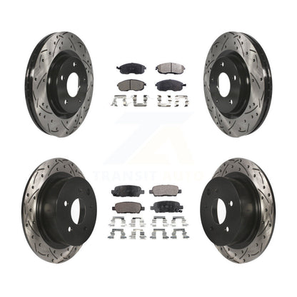 Kit de plaquettes de frein en céramique, Rotors de frein à disque à fente avant et arrière pour Nissan Sentra Juk