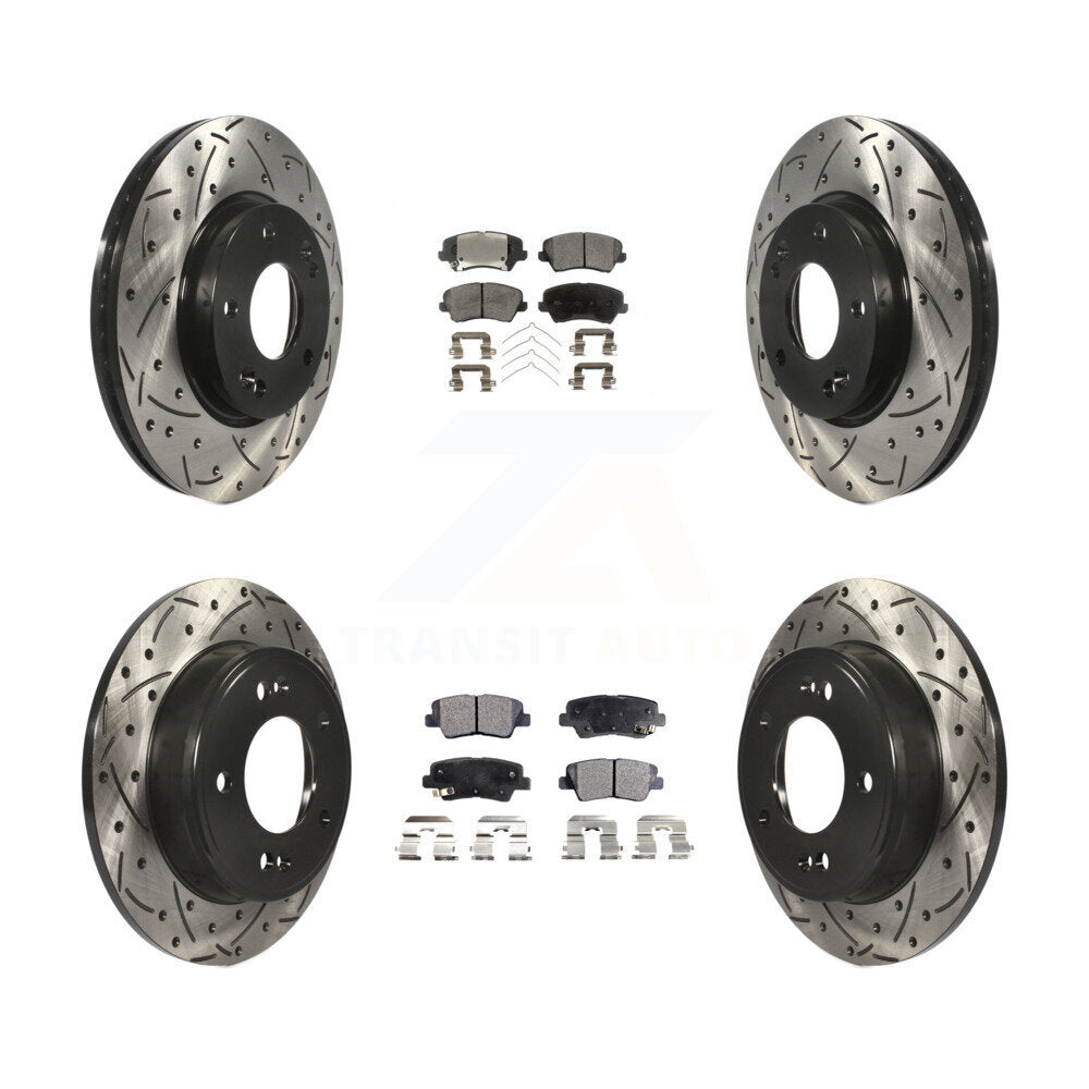 Kit de plaquettes en céramique pour Rotors de frein avant et arrière, pour Kia Forte Hyundai Elantr