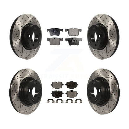 Kit de rotor de frein à fente percée avant et arrière et plaquettes en céramique pour BMW X3 2012 à partir de 10 1