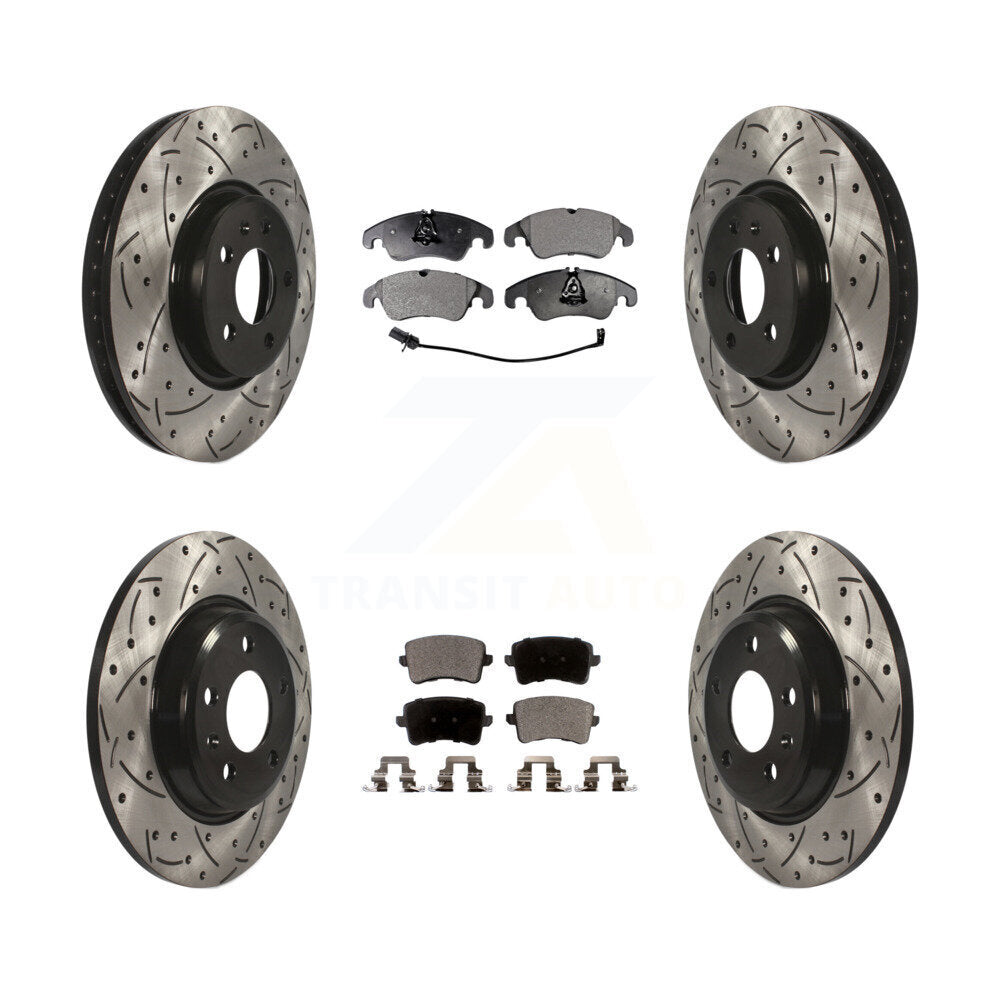 Kit de plaquettes en céramique pour Rotor de frein à disque, fente de perçage avant et arrière, pour Audi Q5 A4 Quattro A