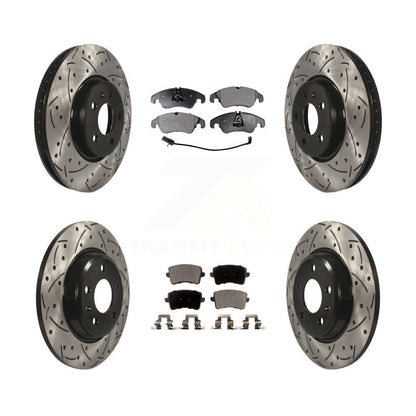 Kit de plaquettes en céramique pour Rotor de frein à disque, fente de perçage avant et arrière, pour Audi Q5 A4 Quattro A