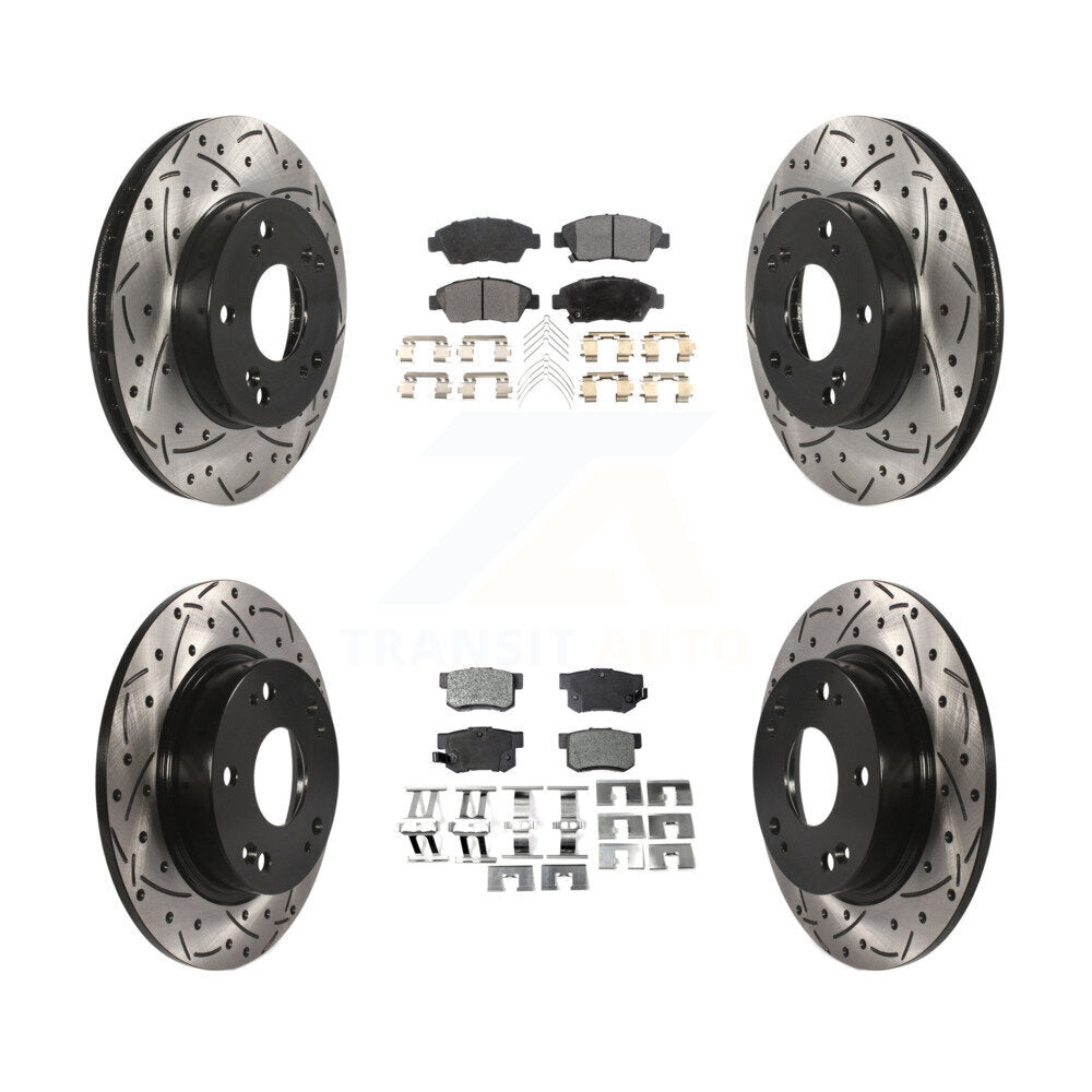 Kit de plaquettes en céramique pour Rotor de frein à fente avant et arrière, pour Acura ILX 2013 2015 – 1.5