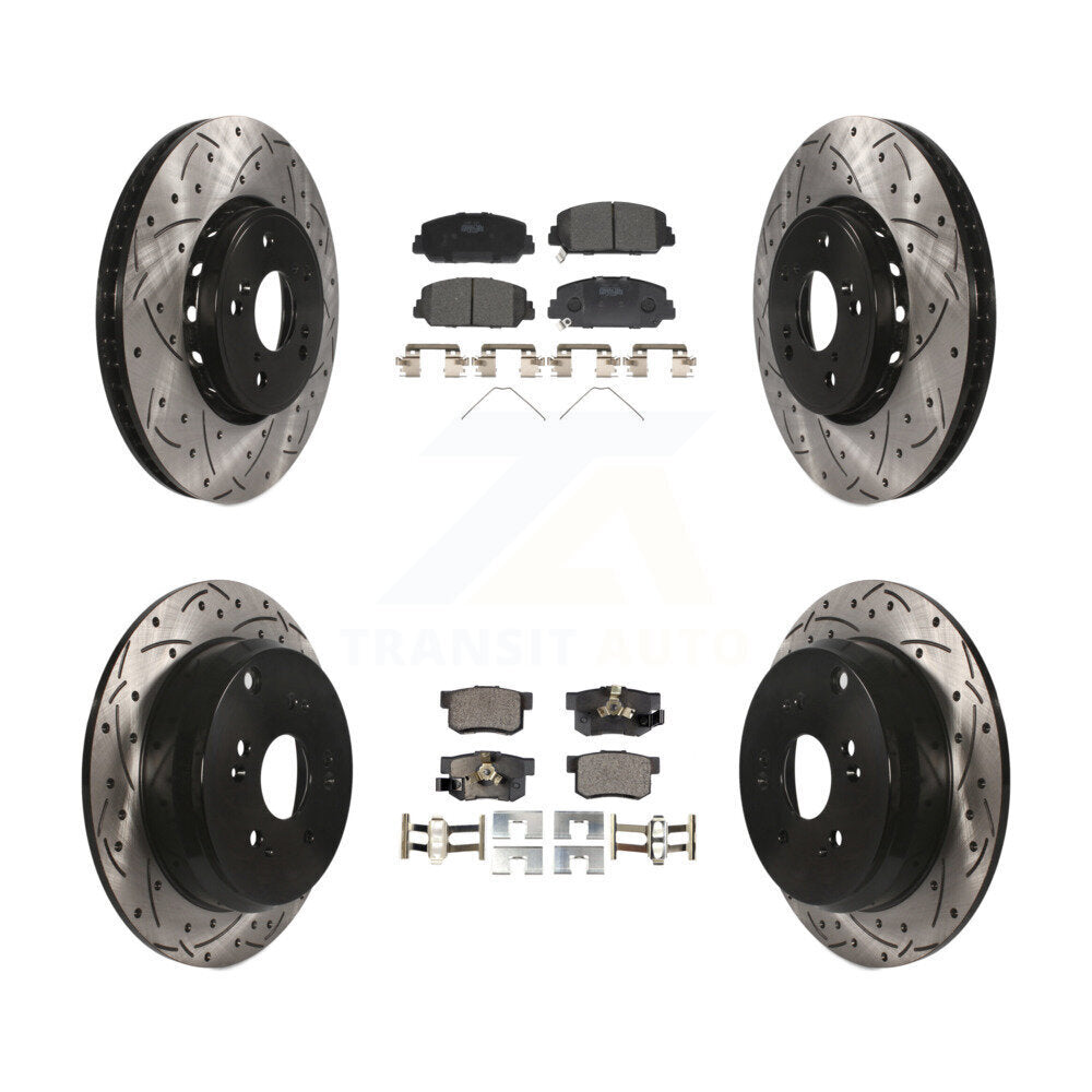 Kit de plaquettes en céramique pour Rotor de frein à disque, fente avant et arrière percée, pour Acura RD 2013 – 2018