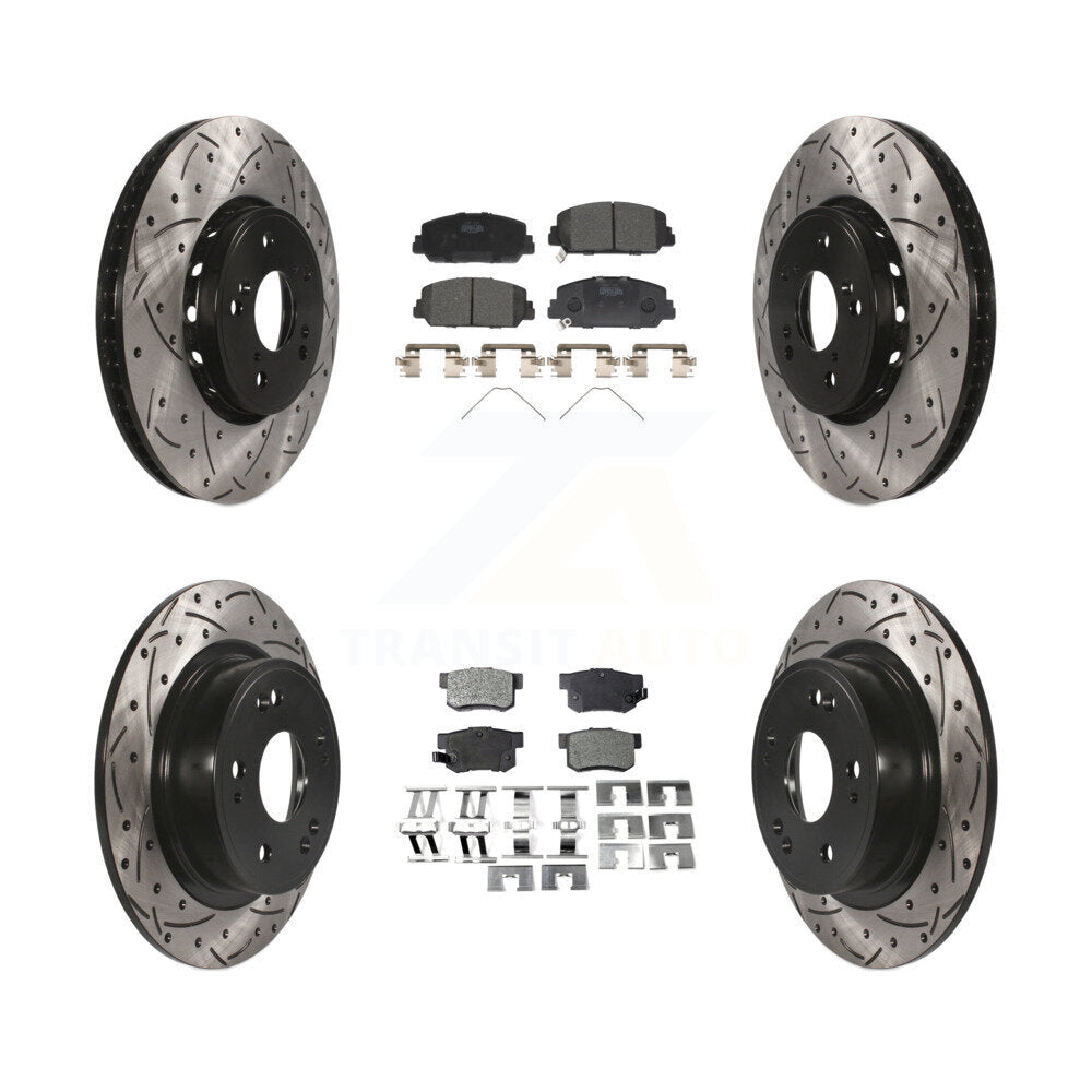 Kit de plaquettes en céramique pour Rotor de frein à disque, fente de perçage avant et arrière, pour Acura IL 2016
