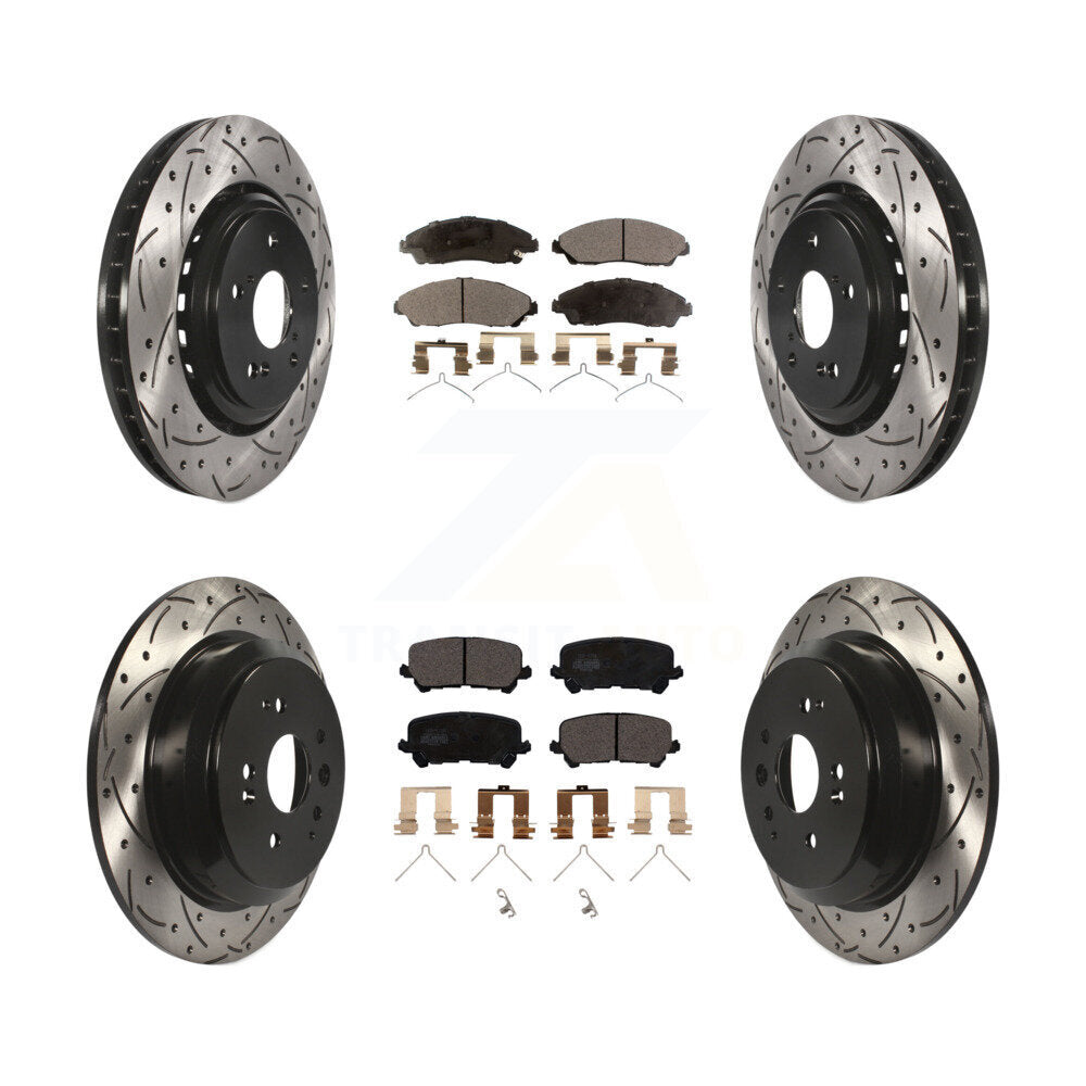 Kit de plaquettes en céramique pour Rotor de frein à disque, fente avant et arrière percée, pour Acura MD 2014 – 2016