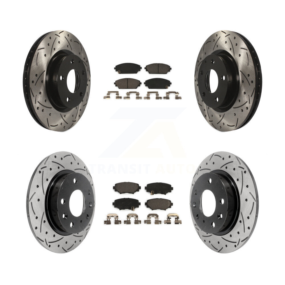 Kit de plaquettes en céramique pour Rotors de frein à disque, fente de perçage avant et arrière, pour Mazda 3 Spor
