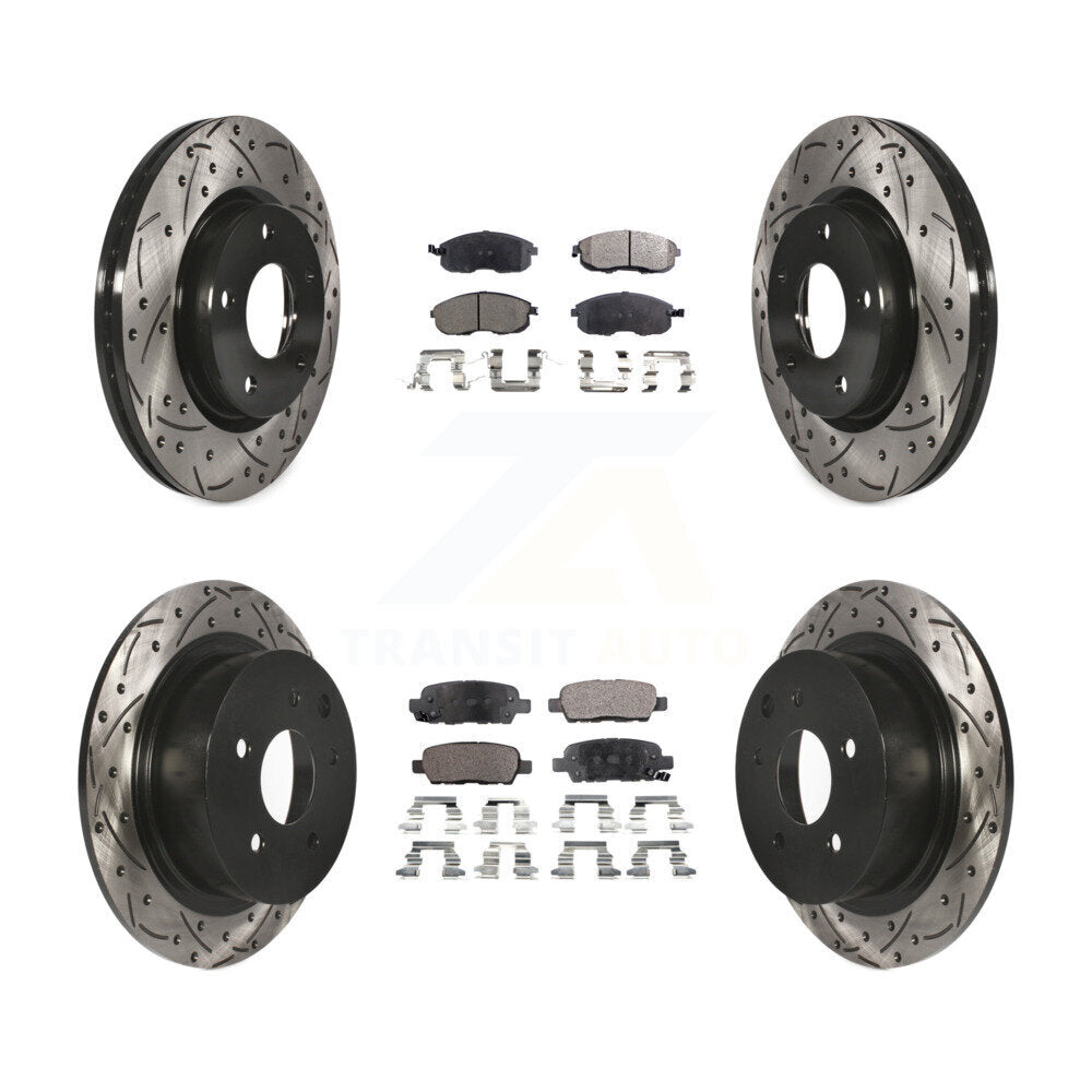 Kit de plaquettes en céramique pour Rotors de frein à disque, fente de perçage avant et arrière, pour Nissan Sentr