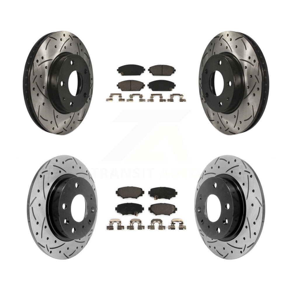 Kit de plaquettes en céramique pour Rotors de frein à disque, fente de perçage avant et arrière, pour Mazda 3 Spor