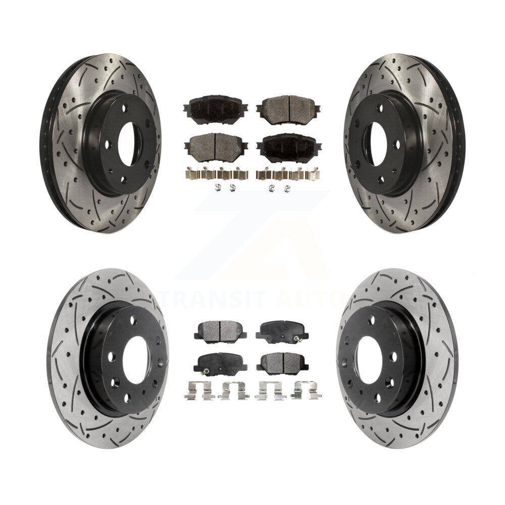 Kit de plaquettes en céramique pour Rotors de frein à disque, fente de perçage avant et arrière, pour Mazda 3 Spor