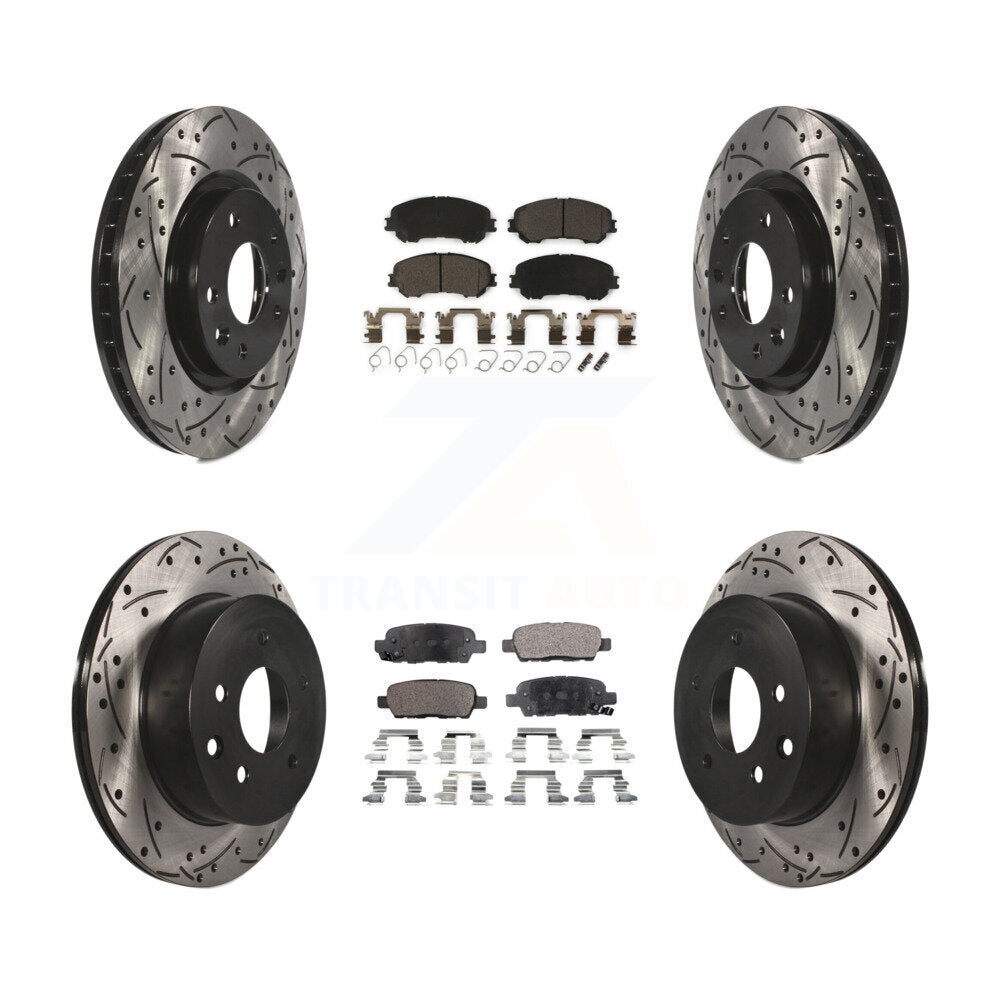 Kit de plaquettes en céramique pour Rotor de frein, fente de perçage avant et arrière, pour Nissan Rogue Sport Qashqa