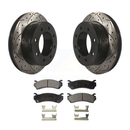 Kit de plaquettes en céramique pour Rotors de frein à fente de forage arrière, pour Chevrolet GMC Sierra 2500 HD X