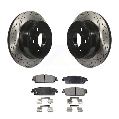 Kit de plaquettes en céramique pour Rotors de frein à fente de forage arrière, pour Chevrolet GMC Sierra 1500 Taho