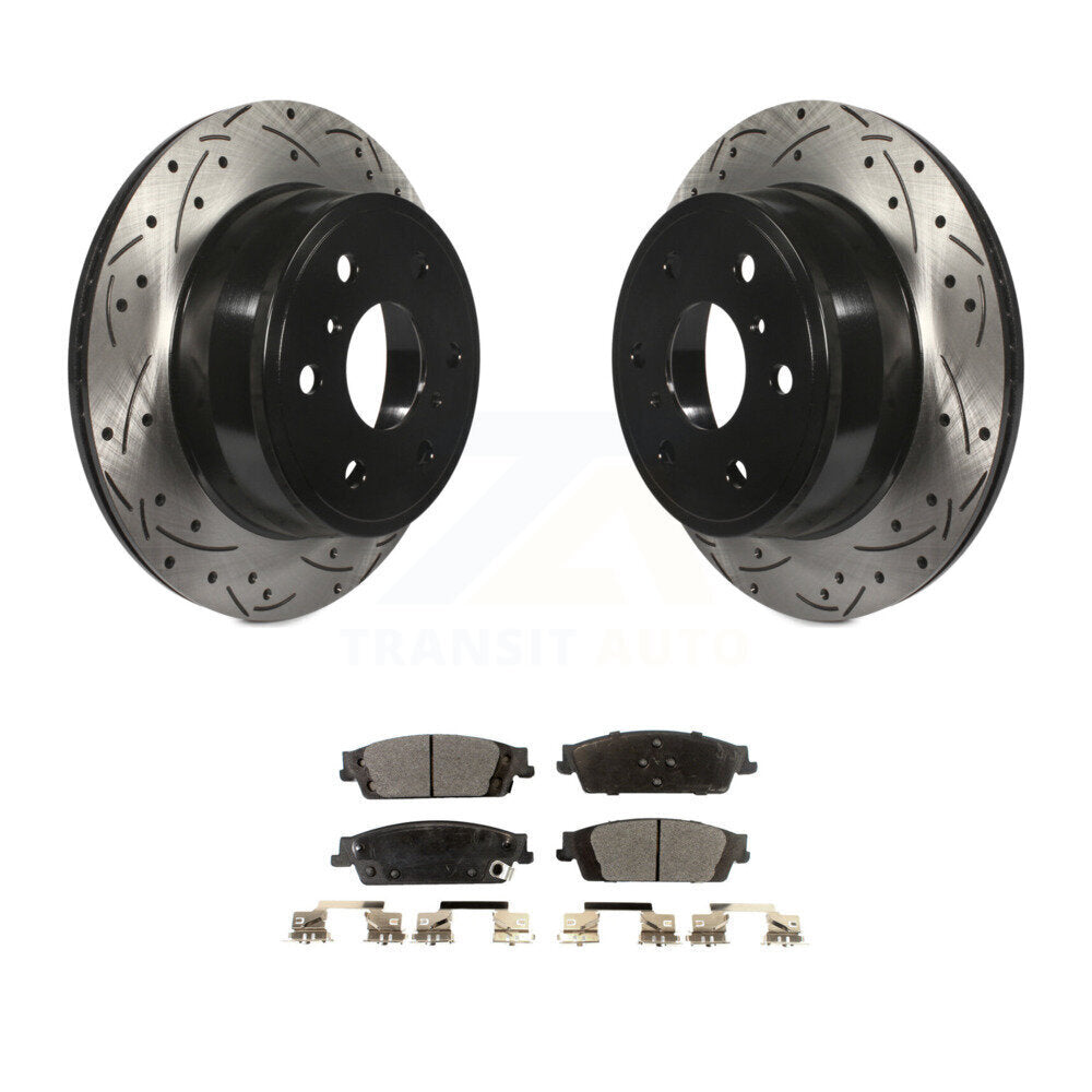 Kit de plaquettes en céramique pour Rotors de frein à fente de forage arrière, pour Chevrolet GMC Silverado 1500 X