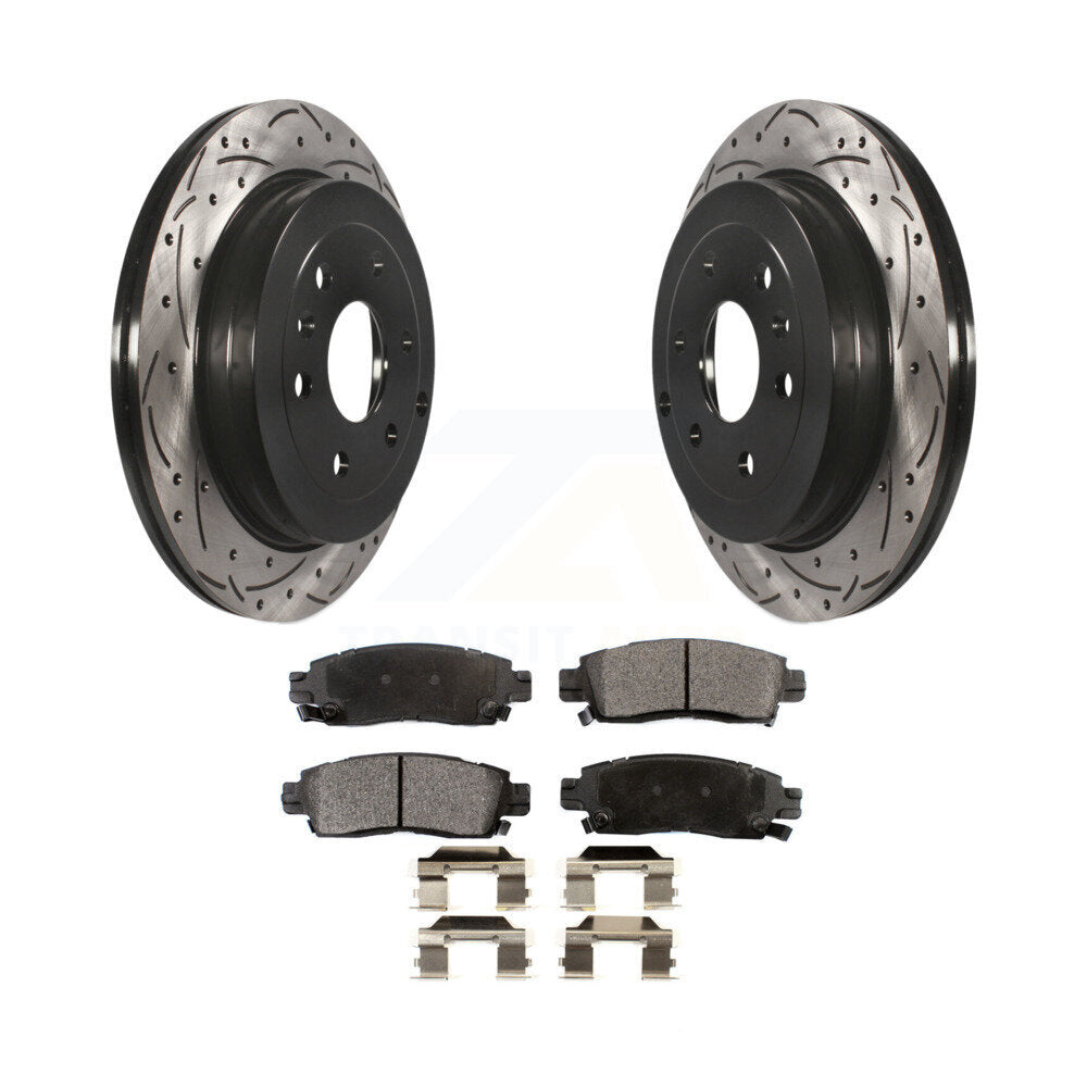 Kit de plaquettes en céramique pour Rotors de frein à fente de forage arrière, pour GMC Acadia Buick autoclave Satur