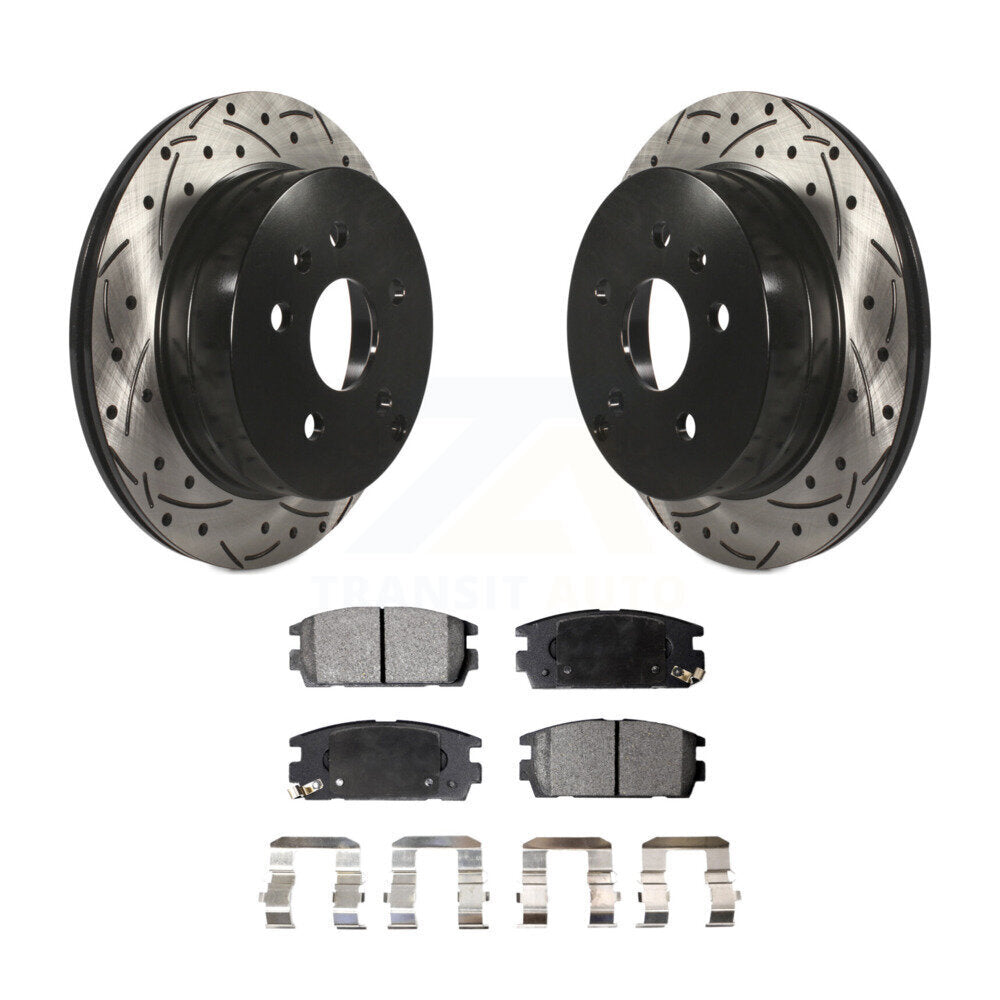Kit de plaquettes de frein en céramique, Rotors de frein à fente arrière percés pour Chevrolet Equinox GMC Terrai