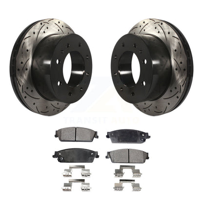 Kit de plaquettes en céramique pour Rotors de frein à fente de forage arrière, pour Chevrolet Silverado 1500 Hybri