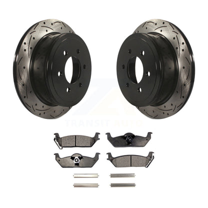 Kit de plaquettes en céramique pour Rotors de frein à disque, fente de perçage arrière, pour Ford F-150 Lincoln Mark L