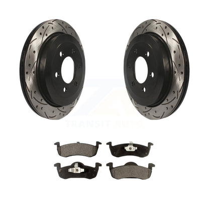 Rotor de frein à disque à fente arrière et Kit de plaquettes en céramique pour Ford Expedition Lincol