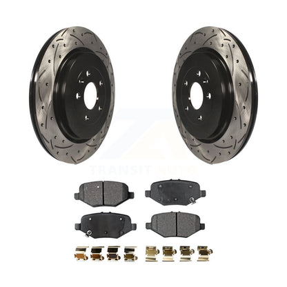 Kit de plaquettes en céramique pour Rotor de frein, fente de perçage arrière, pour Ford Explorer Flex Taurus Polic