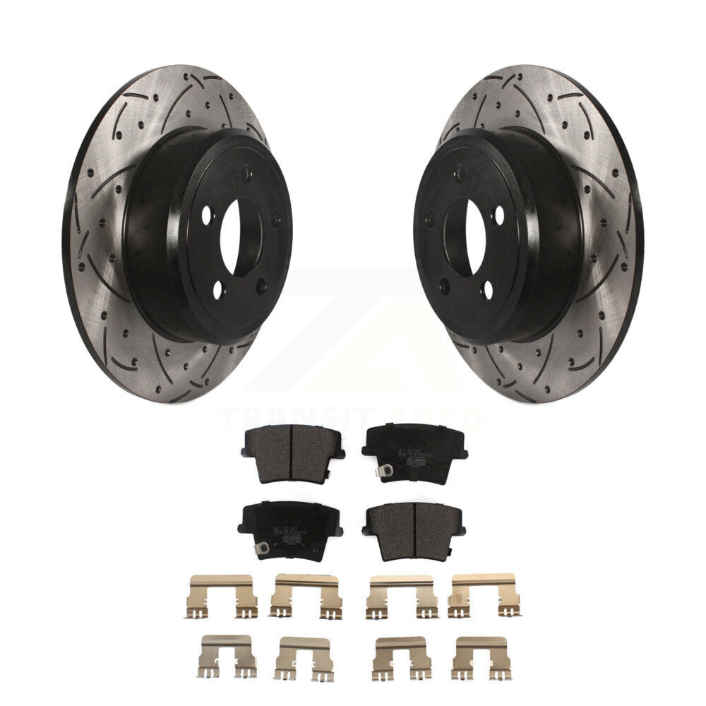 Kit de plaquettes en céramique pour Rotors de frein à disque, fente de perçage arrière, pour Dodge Charger Chrysler 30
