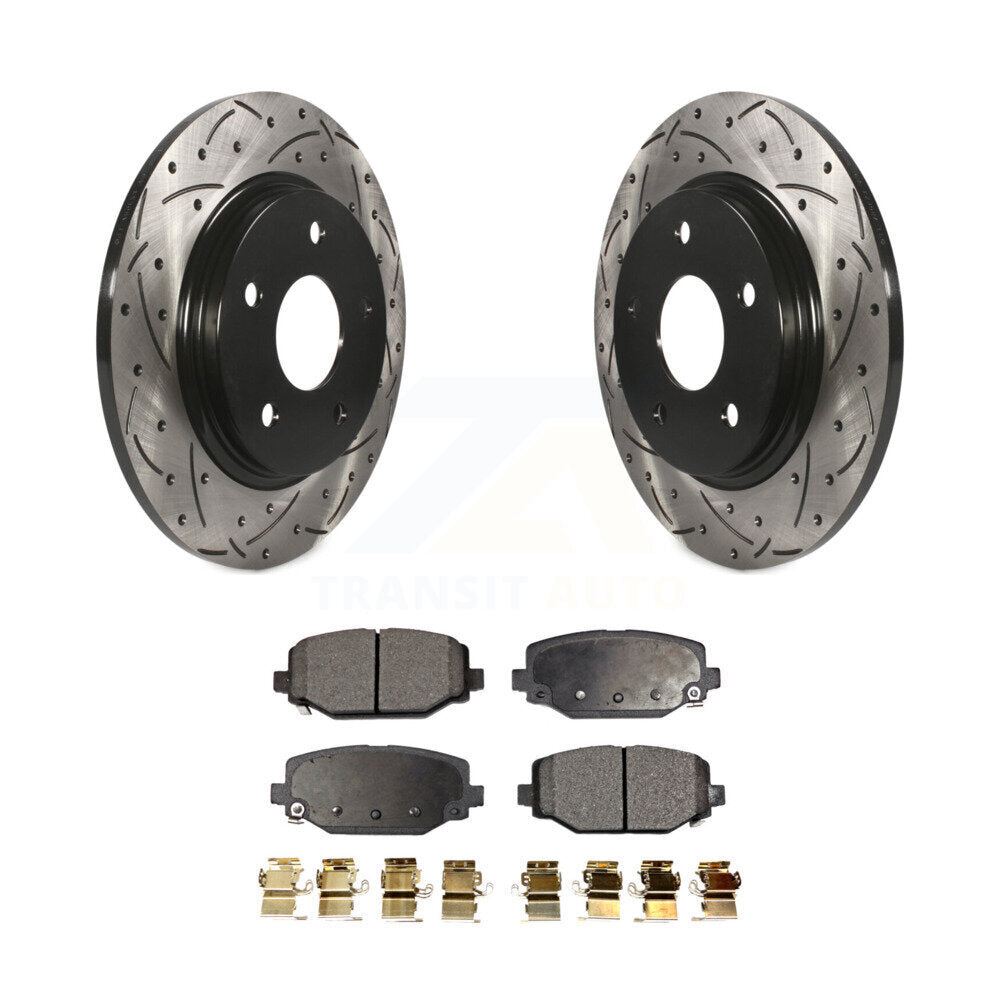 Kit de plaquettes en céramique pour Rotors de frein à disque, fente de perçage arrière, pour Dodge Grand Carava