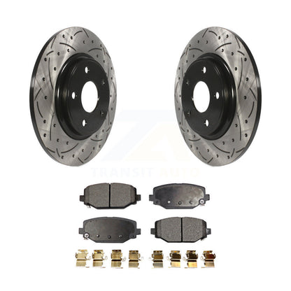 Kit de plaquettes en céramique pour Rotor de frein, fente de perçage arrière, pour Dodge Grand Caravan Journey Tow