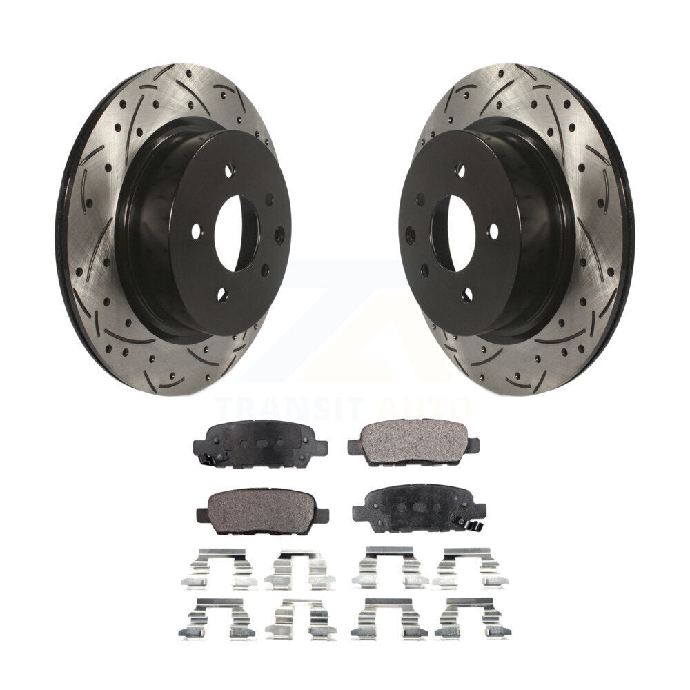 Kit de plaquettes en céramique pour Rotors de frein à fente de forage arrière, pour INFINITI Nissan Maxima G37 QX5