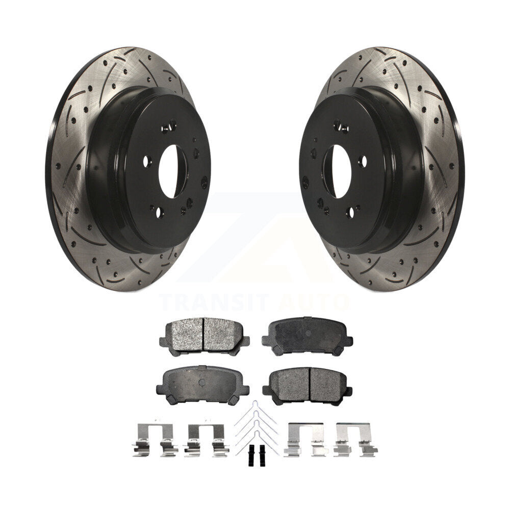 Kit de plaquettes de frein en céramique, Rotors de frein à fente arrière percés pour Honda Odyssey Pilot Acura MD