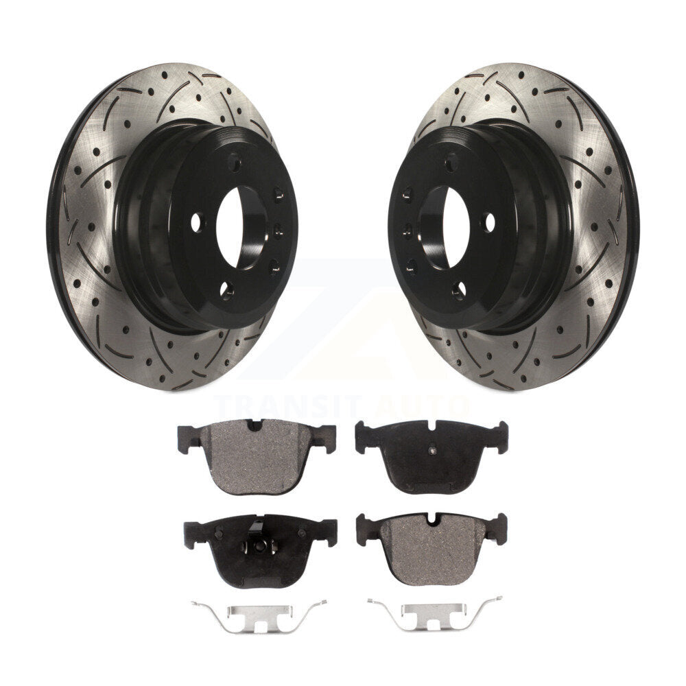 Kit de plaquettes en céramique pour Rotor de frein, fente de perçage arrière, pour BMW X6 xDrive35i 2009, à partir de 10 0