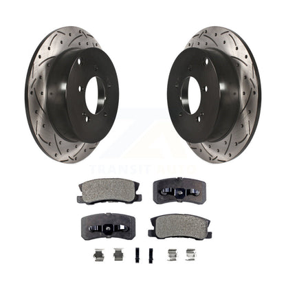Kit de plaquettes en céramique pour Rotor de frein à disque, fente de perçage arrière, pour Mitsubishi Lancer Outlande